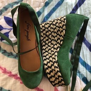Free People suede platform shoes
